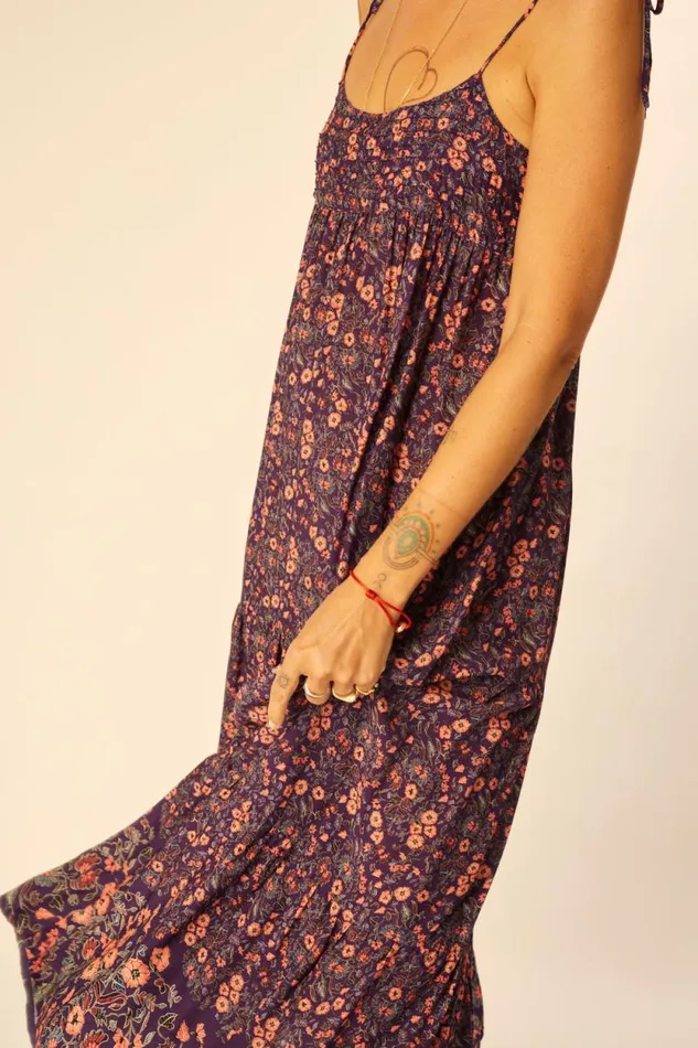 Dresses Shop Natalie Martin MELANIE DRESS Petite Fleur Aubergine