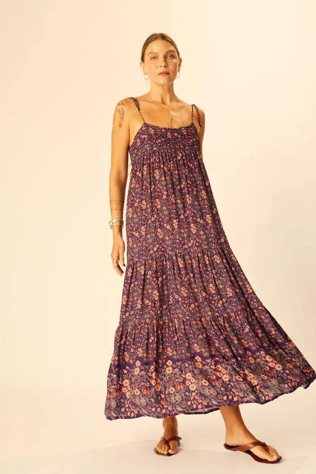 Dresses Shop Natalie Martin MELANIE DRESS Petite Fleur Aubergine