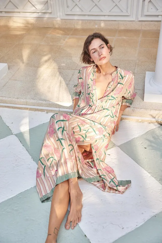 Dresses Shop Natalie Martin SAMMIE MAXI Chamomile Rose