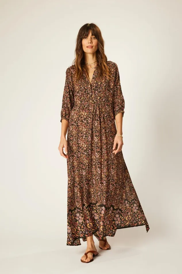 Dresses Shop Natalie Martin SAMMIE MAXI Petite Fleur Noire