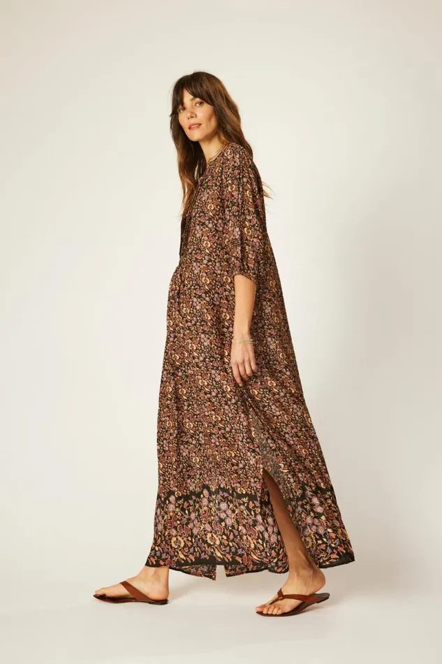 Dresses Shop Natalie Martin SAMMIE MAXI Petite Fleur Noire