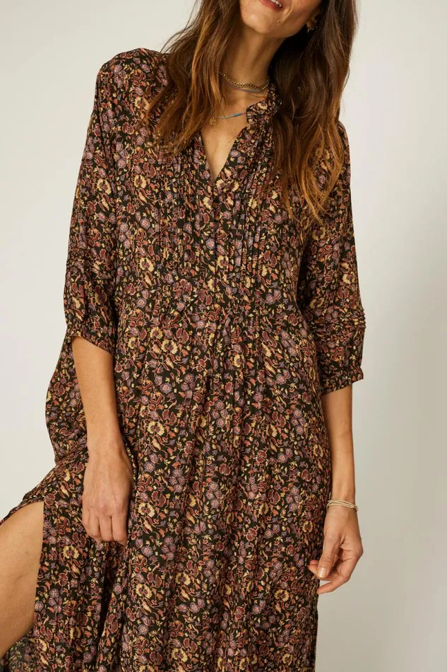 Dresses Shop Natalie Martin SAMMIE MAXI Petite Fleur Noire