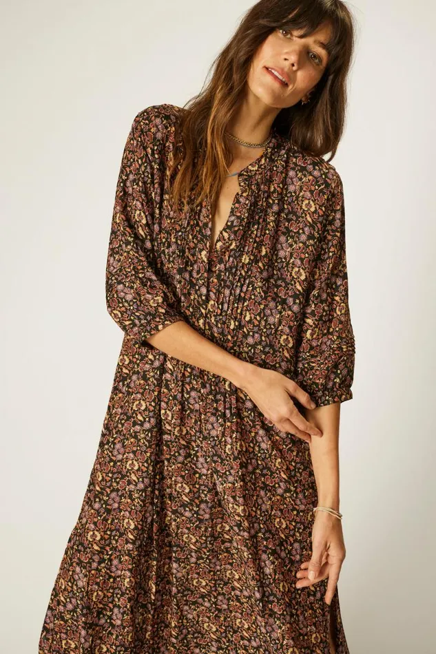Dresses Shop Natalie Martin SAMMIE MAXI Petite Fleur Noire