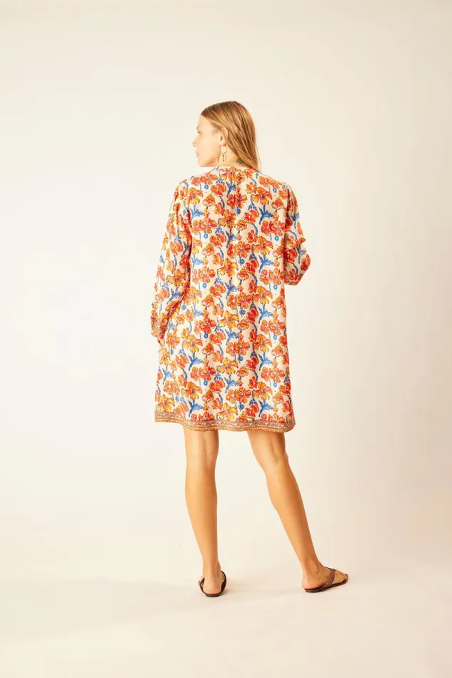 Dresses Shop Natalie Martin SAMMIE SHORT DRESS Silk Watercolor Clementine