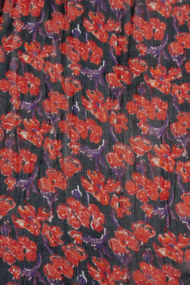 Dresses Shop Natalie Martin SIENNA DRESS Chiffon Watercolor Print Onyx