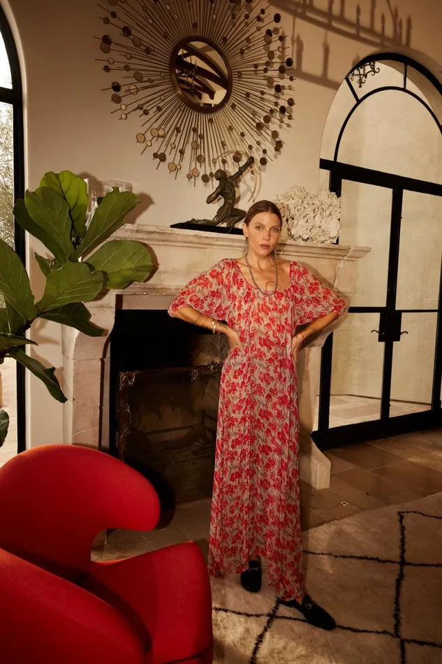 Dresses Shop Natalie Martin VIVI DRESS Chiffon Watercolor Dove