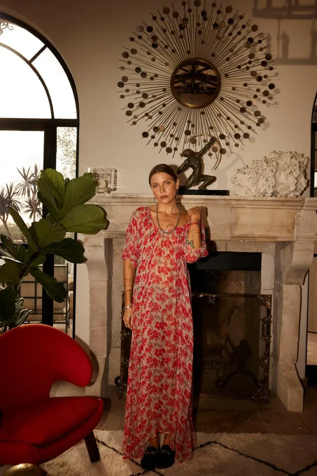 Dresses Shop Natalie Martin VIVI DRESS Chiffon Watercolor Dove
