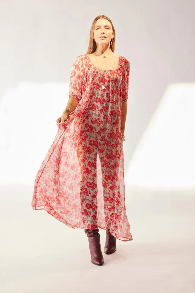 Dresses Shop Natalie Martin VIVI DRESS Chiffon Watercolor Dove