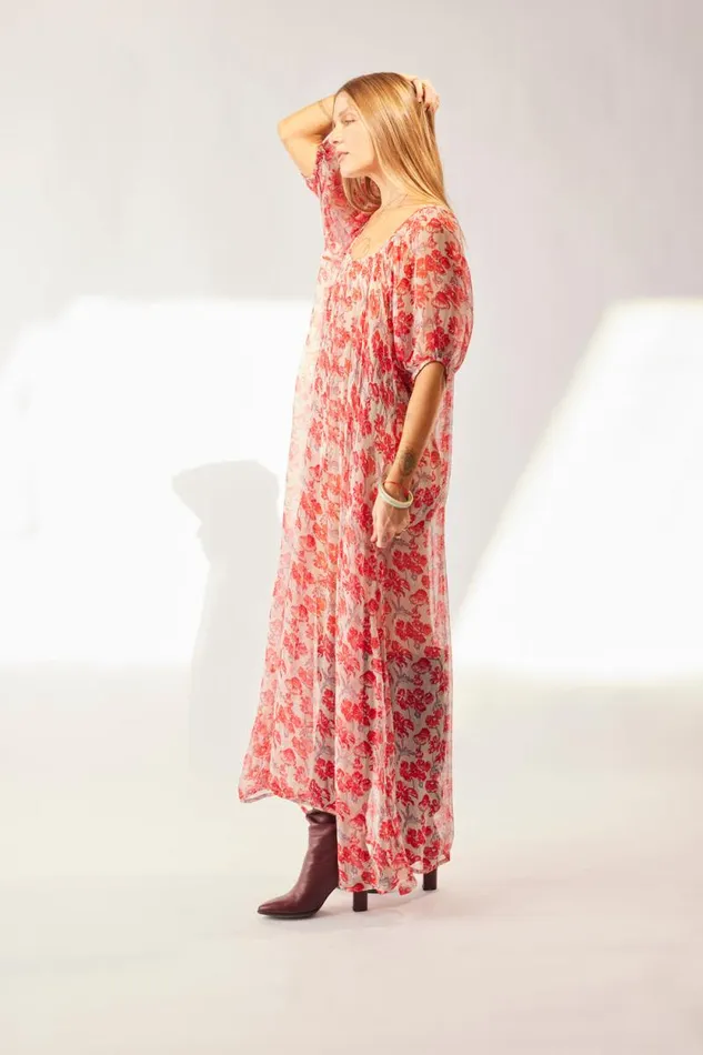 Dresses Shop Natalie Martin VIVI DRESS Chiffon Watercolor Dove