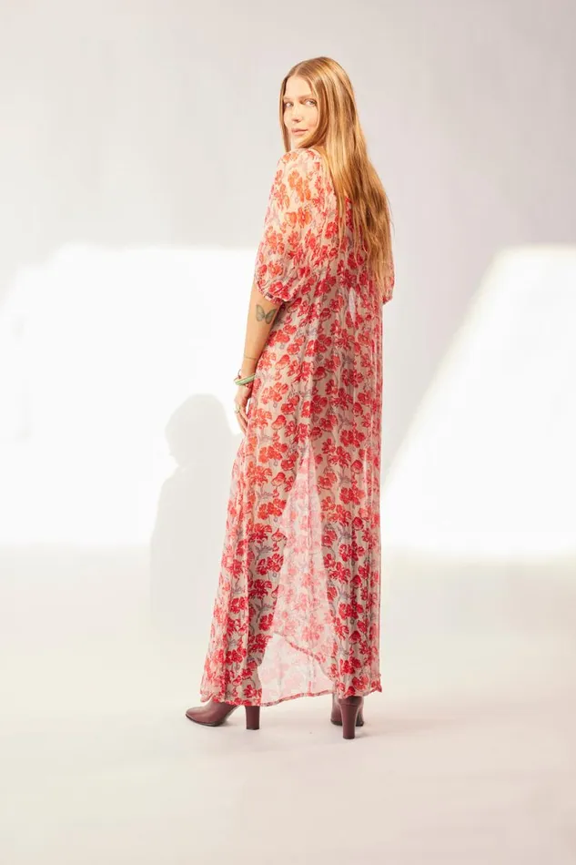 Dresses Shop Natalie Martin VIVI DRESS Chiffon Watercolor Dove
