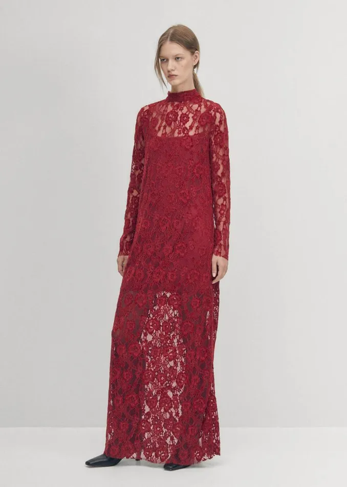 Dresses Women ALOHAS Tiban Lace Wine Dress