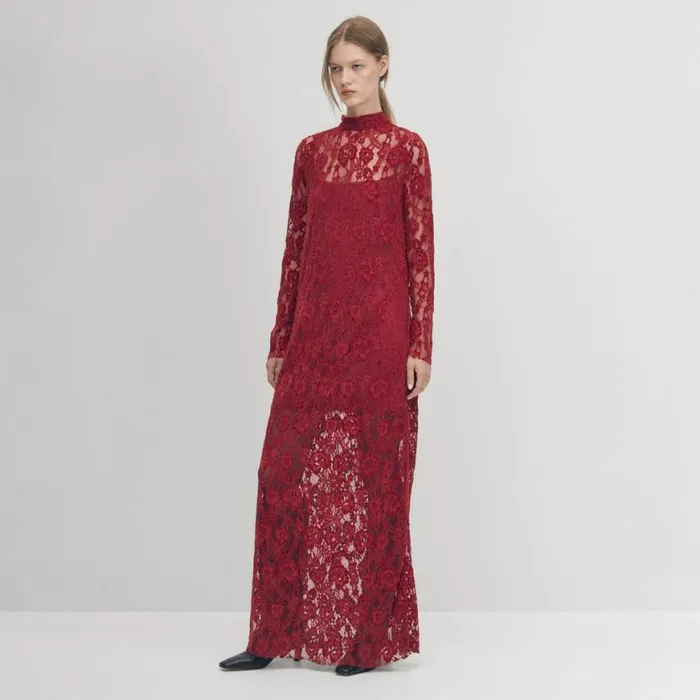 Dresses Women ALOHAS Tiban Lace Wine Dress