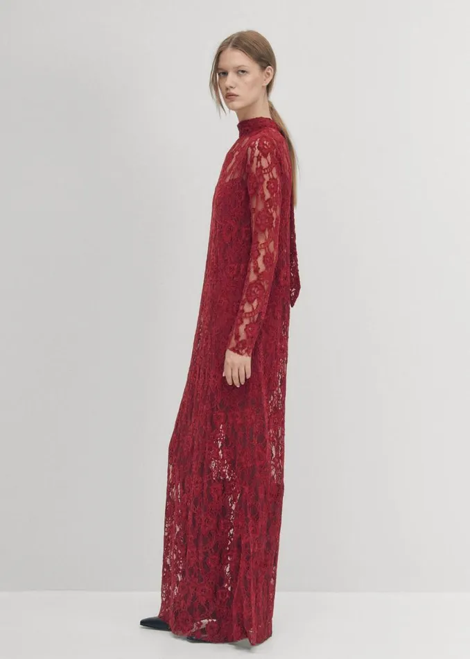 Dresses Women ALOHAS Tiban Lace Wine Dress