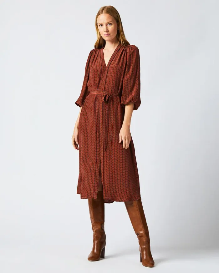 Dresses Women Billy Reid Tea Dress Winechocolate