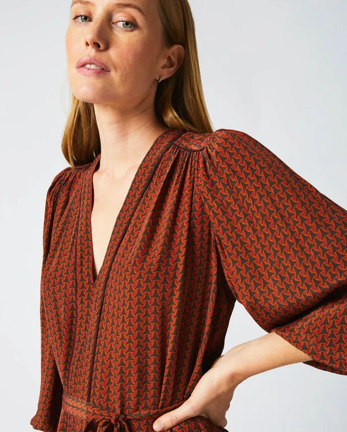 Dresses Women Billy Reid Tea Dress Winechocolate