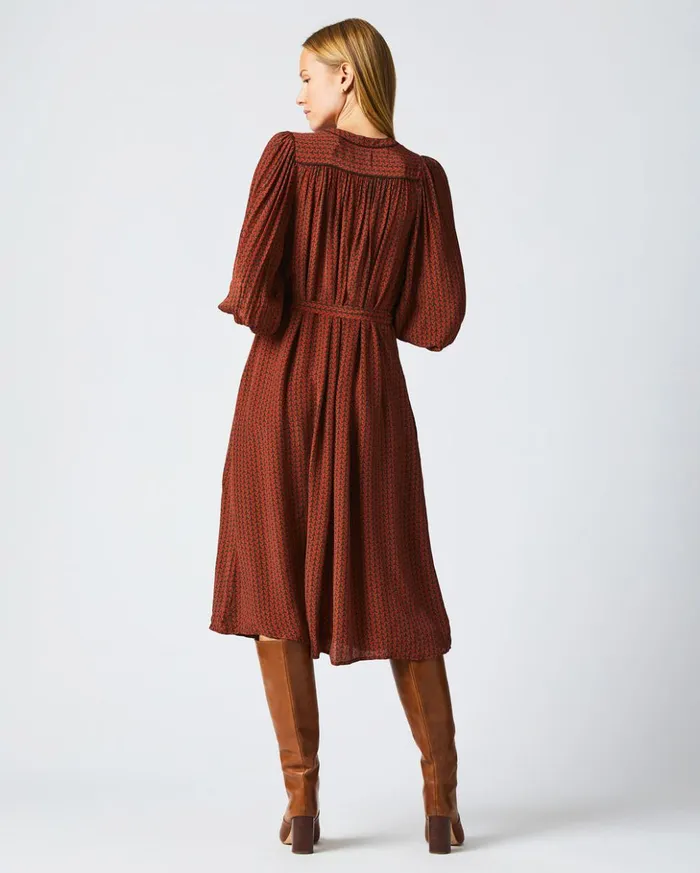 Dresses Women Billy Reid Tea Dress Winechocolate