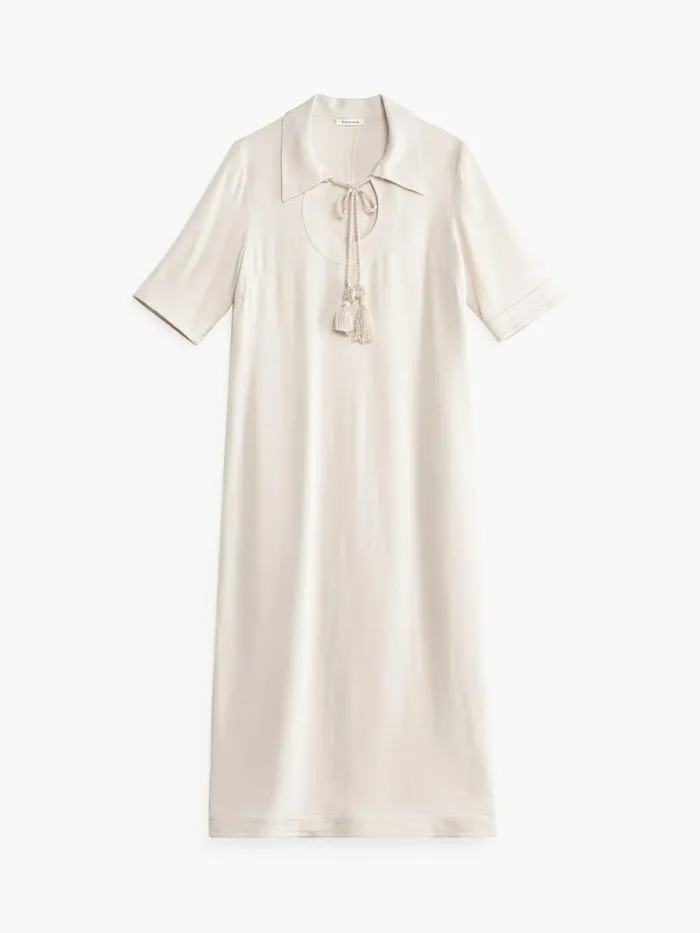 Dresses Women By Malene Birger Brinney Maxi Dress Oyster Gray