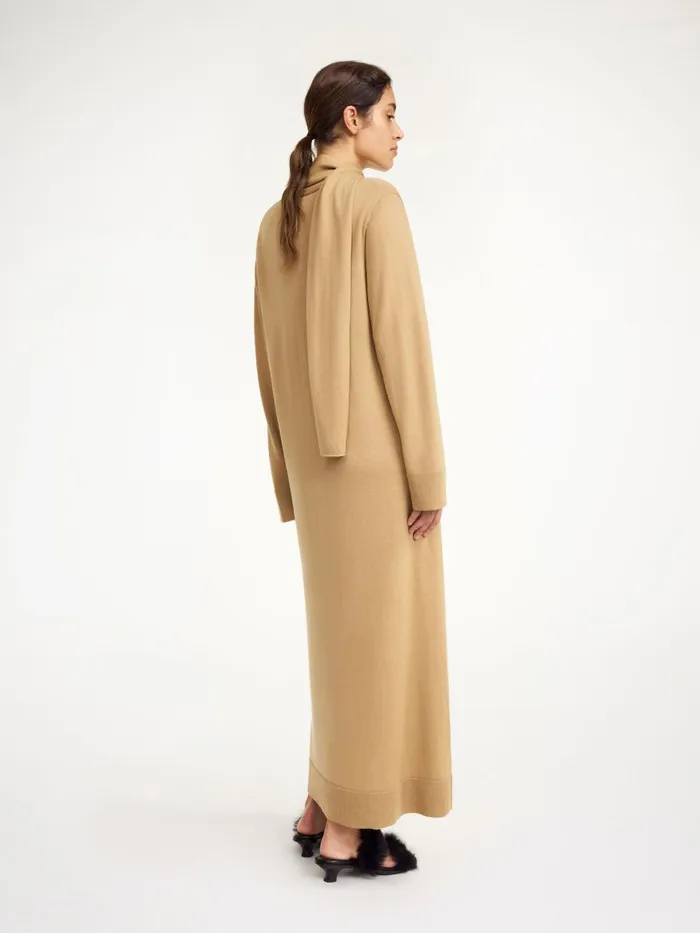 Dresses Women By Malene Birger Merrieta Wool Maxi Dress Tannin Dresses Women By Malene Birger Merrieta Wool Maxi Dress Tannin