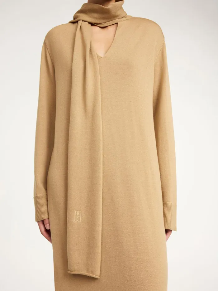 Dresses Women By Malene Birger Merrieta Wool Maxi Dress Tannin Dresses Women By Malene Birger Merrieta Wool Maxi Dress Tannin