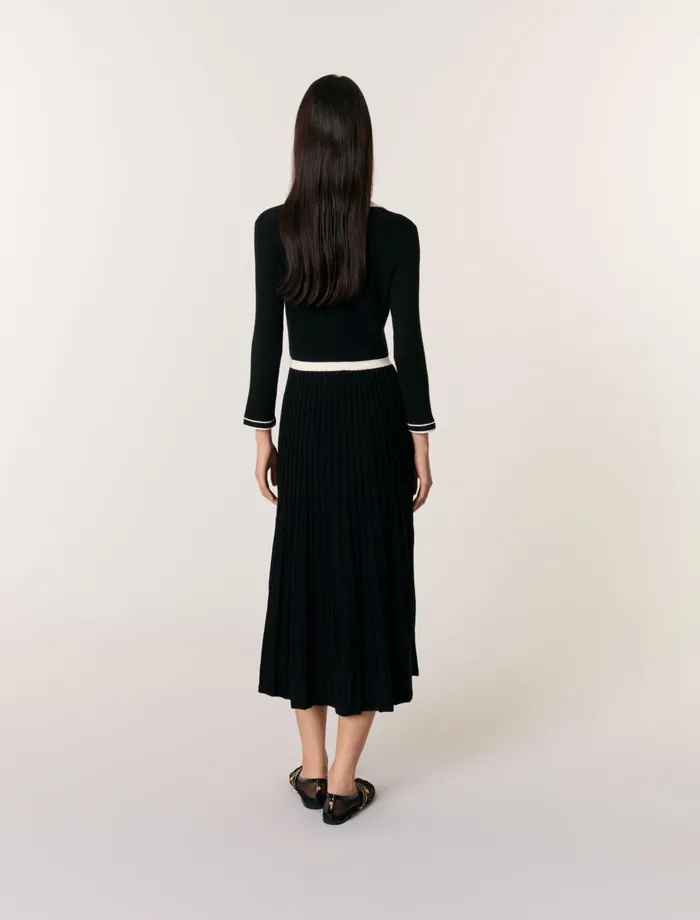 Dresses Women Maje Knit Maxi Dress Blackwhite