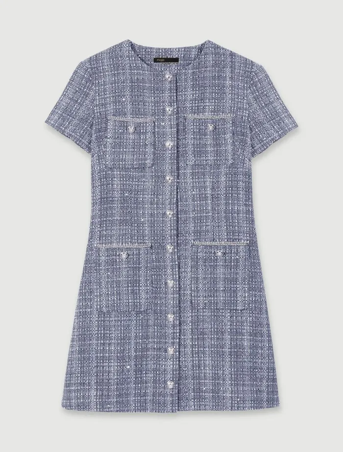 Dresses Women Maje Tweed Dress Grey