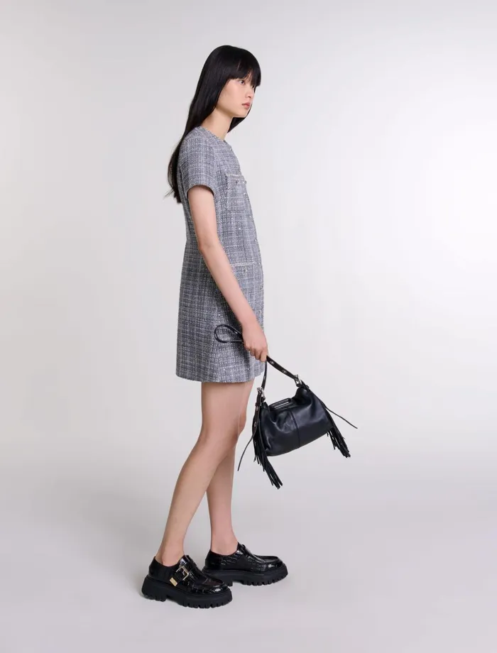 Dresses Women Maje Tweed Dress Grey