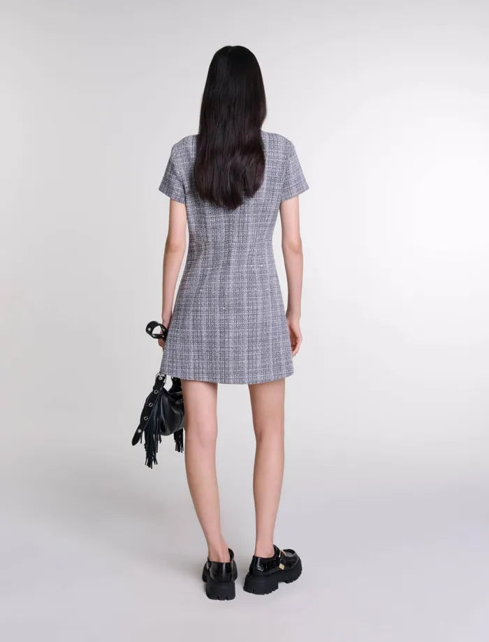 Dresses Women Maje Tweed Dress Grey