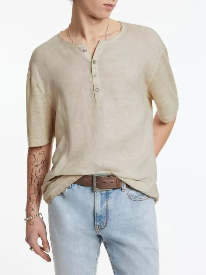 DYER HENLEY Dk Steel Htr Clothing John Varvatos TShirts