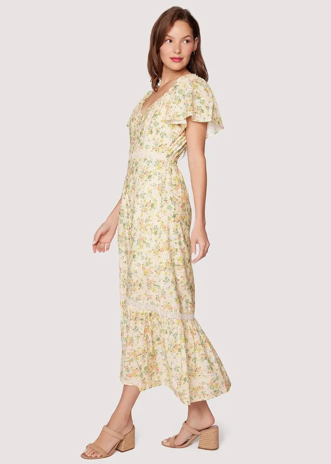 Earth Angel Maxi Dress Yellowfloral Women Lost Wander Dresses
