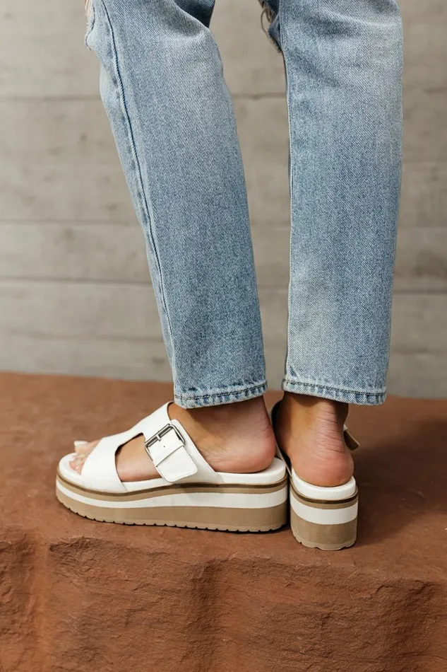 Ellie Platform Sandals White Women Bohme Shoes