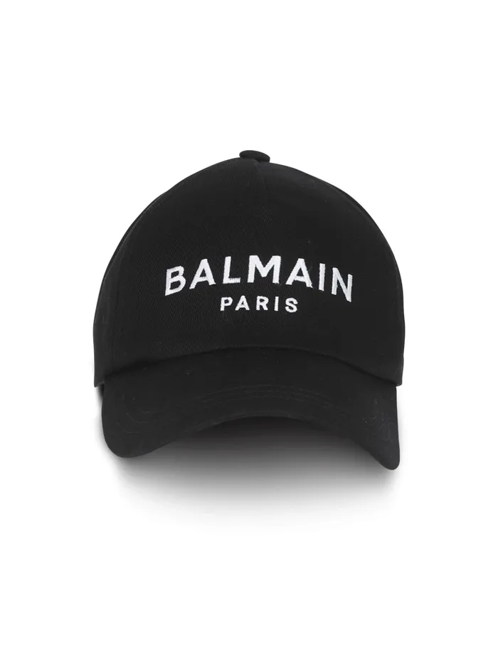 Embroidered Paris Cap Black Women Balmain Hats And Caps