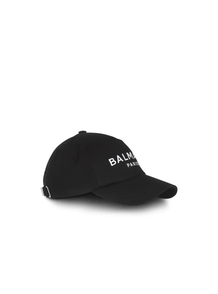 Embroidered Paris Cap Black Women Balmain Hats And Caps