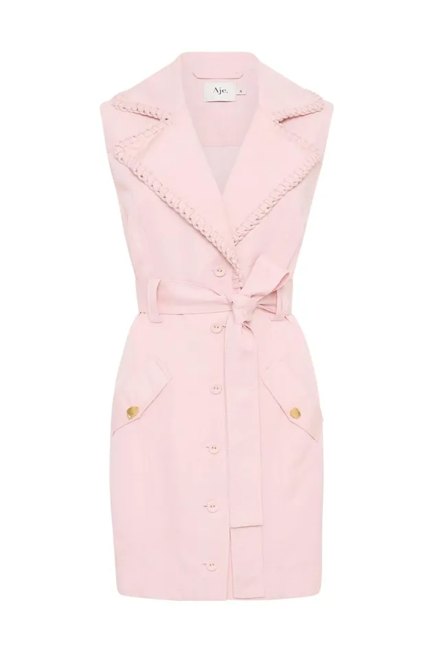 Encompass Utility Mini Dress Soft Pink Women Aje Pink Dresses