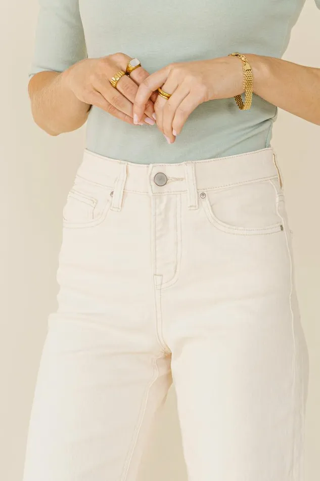 Ensley Wide Leg Jeans 8211 FINAL SALE Cream Women Bohme Denim