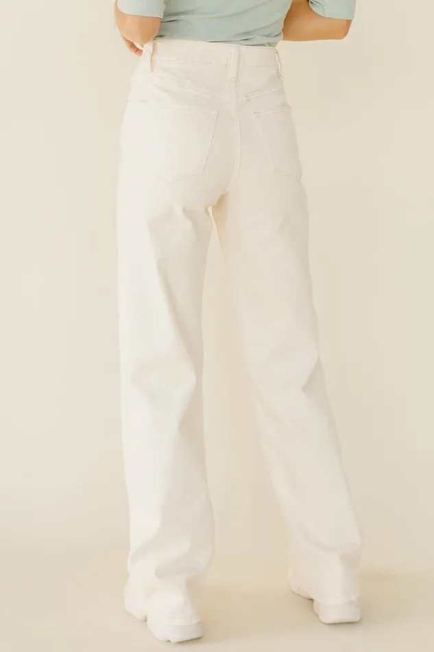 Ensley Wide Leg Jeans 8211 FINAL SALE Cream Women Bohme Denim