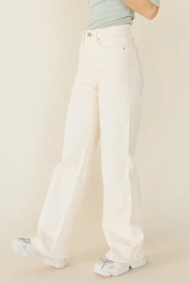Ensley Wide Leg Jeans 8211 FINAL SALE Cream Women Bohme Denim