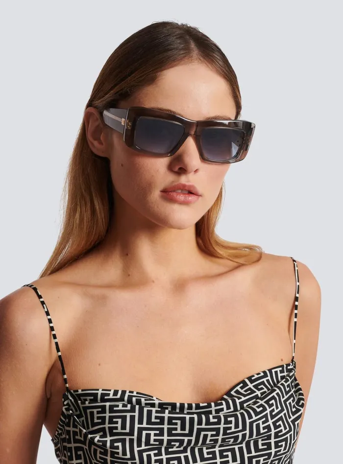 Envie Sunglasses Grey WomenMen Balmain Eyewear