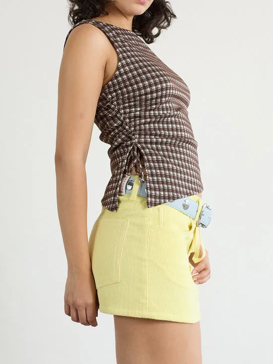 Erin Tank Cocoa Plaid Women Tops Lisa Says Gah