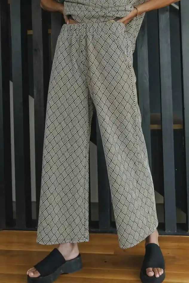Esme Wide Leg Pants Taupe Women Bohme Sets