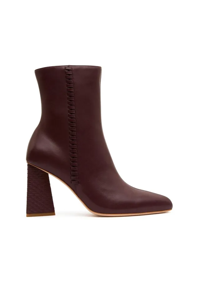Ether Whipstitch Short Boot Mahogany Red Women Aje Shoes