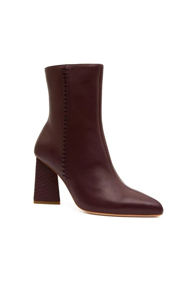 Ether Whipstitch Short Boot Mahogany Red Women Aje Shoes