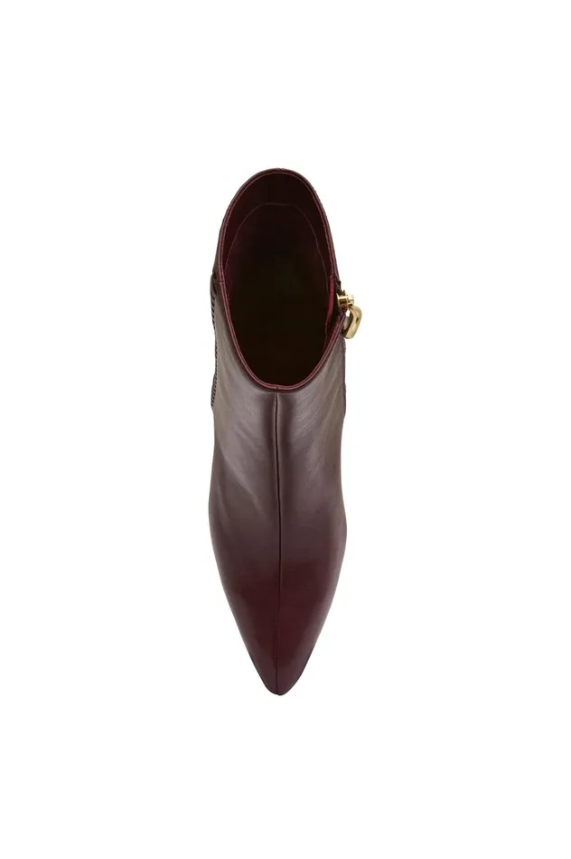 Ether Whipstitch Short Boot Mahogany Red Women Aje Shoes