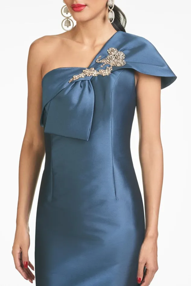 Evening Women Sachin and Babi Ines Gown 8211 Steel Blue