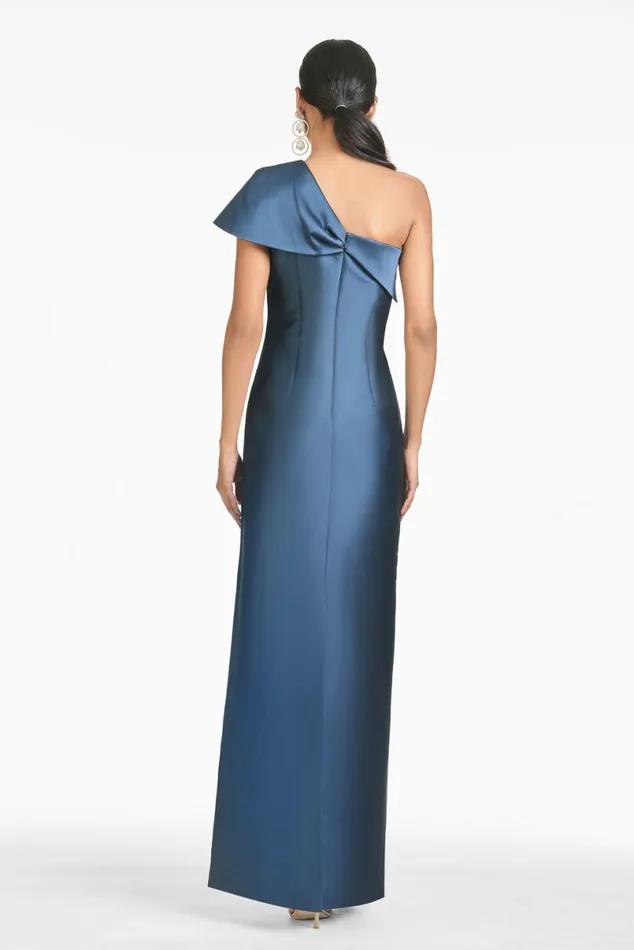 Evening Women Sachin and Babi Ines Gown 8211 Steel Blue