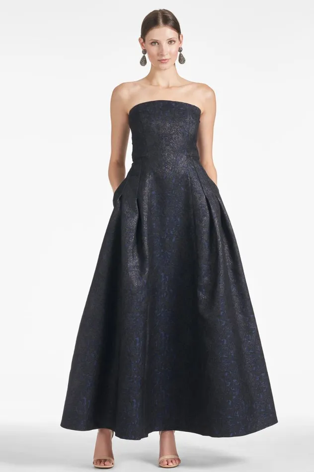 Evening Women Sachin and Babi Margaux Gown 8211 BlackMidnight