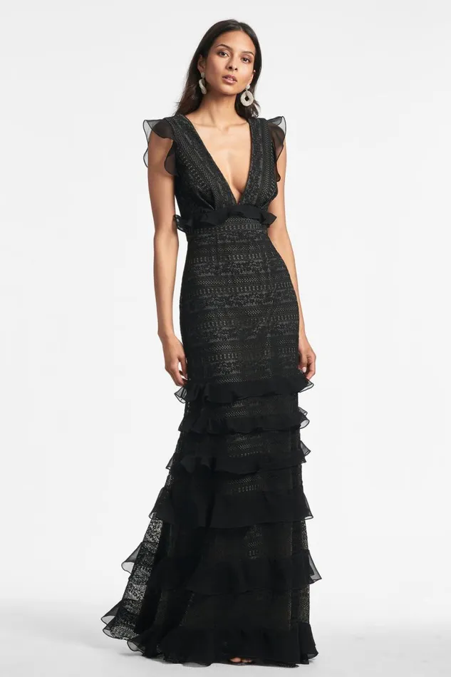 Evening Women Sachin and Babi Serafina Gown 8211 Black