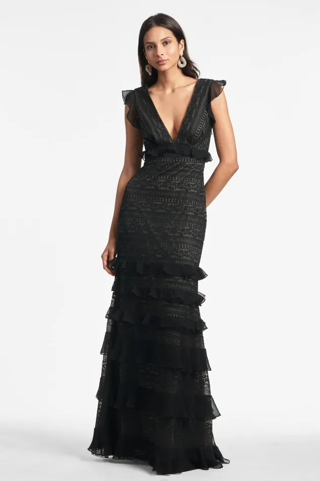 Evening Women Sachin and Babi Serafina Gown 8211 Black
