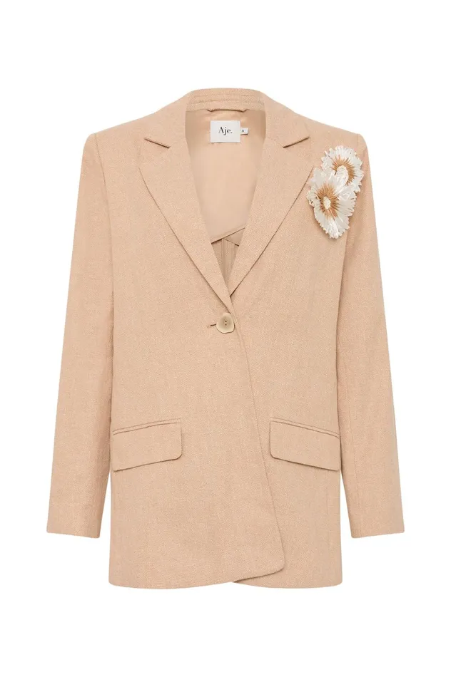 Evoke Tailored Jacket Ivorynatural Women Aje Blazers Jackets 038 Coats