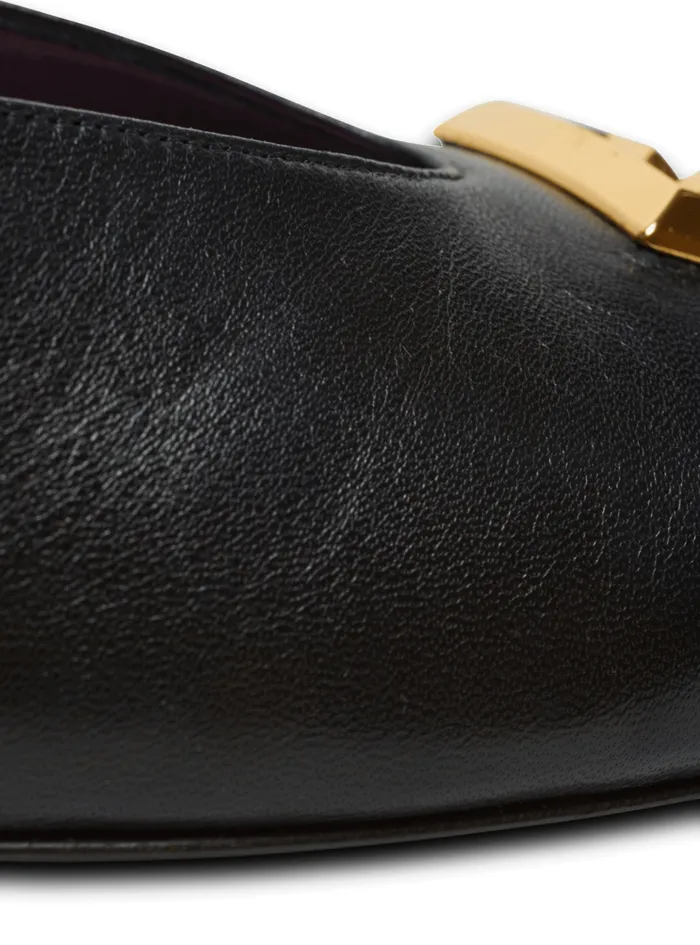 Flat Eden Slingbacks In Lambskin Leather Black Women Balmain Flat Shoes