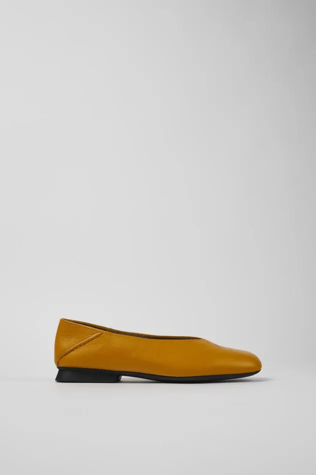 Flat Shoes Women Camper Casi Myra Orange Leather Ballerina Flat Shoes Women Camper Casi Myra Orange Leather Ballerina